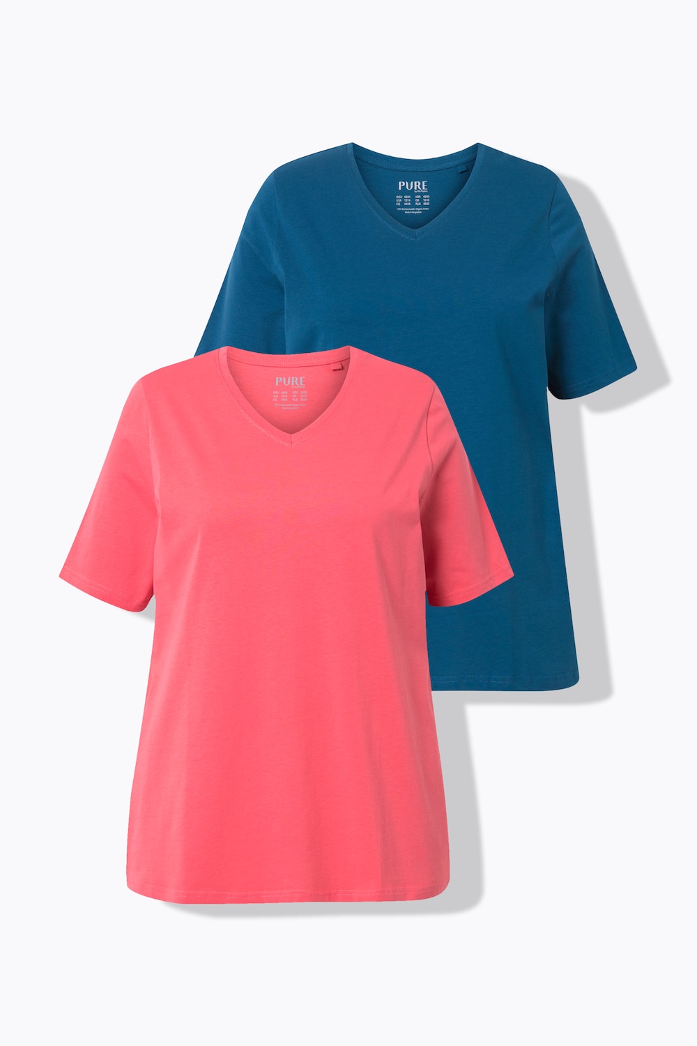 Große Größen T-Shirts, Damen, rosa, Größe: 54/56, Baumwolle, Ulla Popken