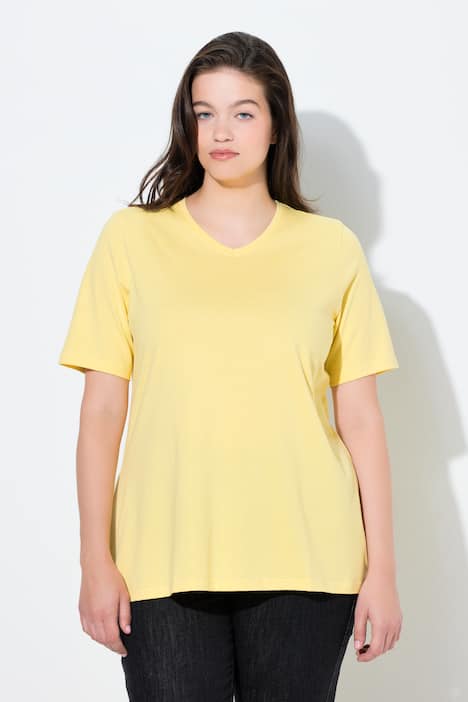 T-Shirts, 2er-Pack, V-Ausschnitt, Halbarm, Biobaumwolle