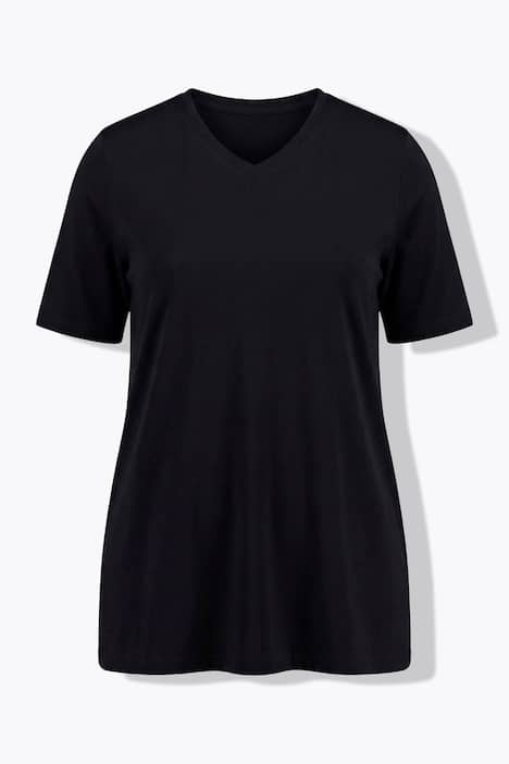 T-shirts, basic, set van 2, V-hals, korte mouwen, biologisch katoen