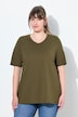 T-shirts en coton bio. Col en V et manches courtes. Lot de 2