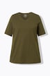 T-shirts en coton bio. Col en V et manches courtes. Lot de 2
