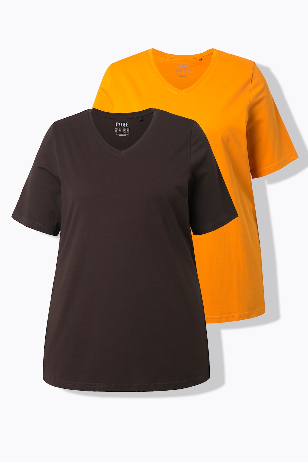 Große Größen T-Shirts, Damen, orange, Größe: 54/56, Baumwolle, Ulla Popken