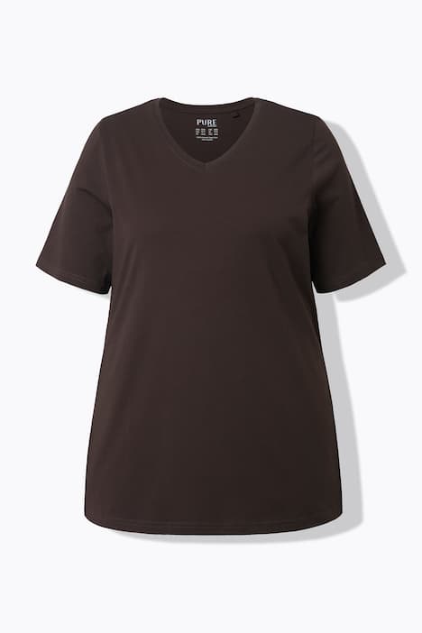 T-Shirts, 2er-Pack, V-Ausschnitt, Halbarm, Biobaumwolle