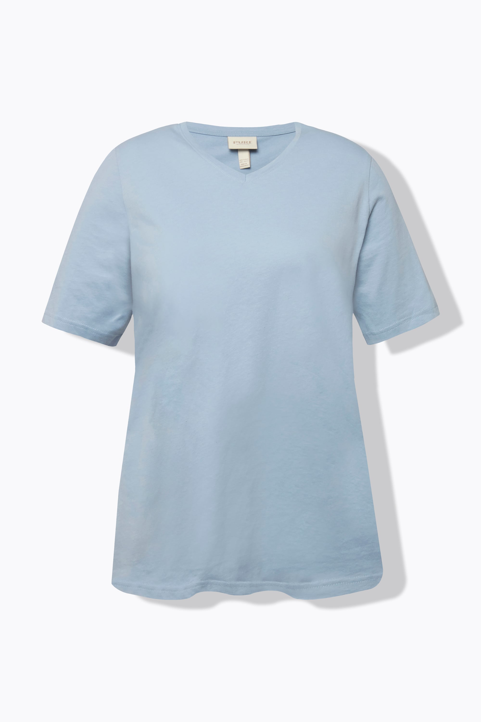 Ulla Popken Damen große Größen T Shirts 2er Pack V Ausschnitt Halbarm