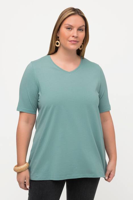 T-shirty, dwupak, dekolt w serek, rękaw 1/2, bawełna organiczna