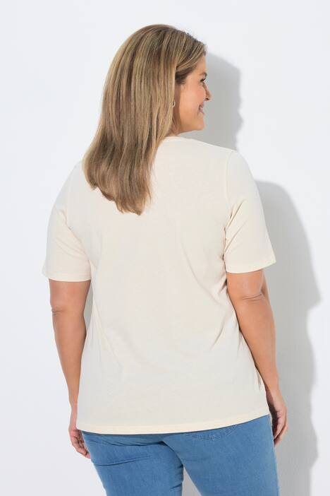 T-Shirts, 2er-Pack, V-Ausschnitt, Halbarm, Biobaumwolle