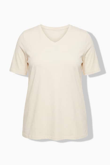 T-Shirts, 2er-Pack, V-Ausschnitt, Halbarm, Biobaumwolle