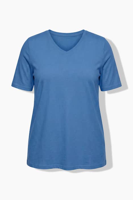 T-Shirts, 2er-Pack, V-Ausschnitt, Halbarm, Biobaumwolle