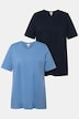 T-Shirts, 2er-Pack, V-Ausschnitt, Halbarm, Biobaumwolle