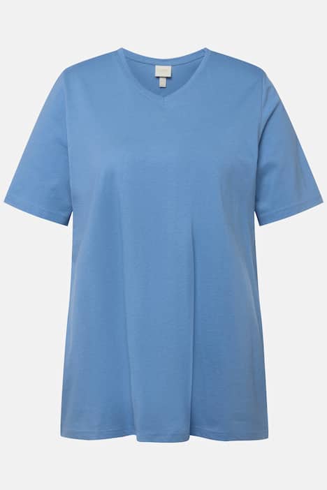 T-Shirts, 2er-Pack, V-Ausschnitt, Halbarm, Biobaumwolle