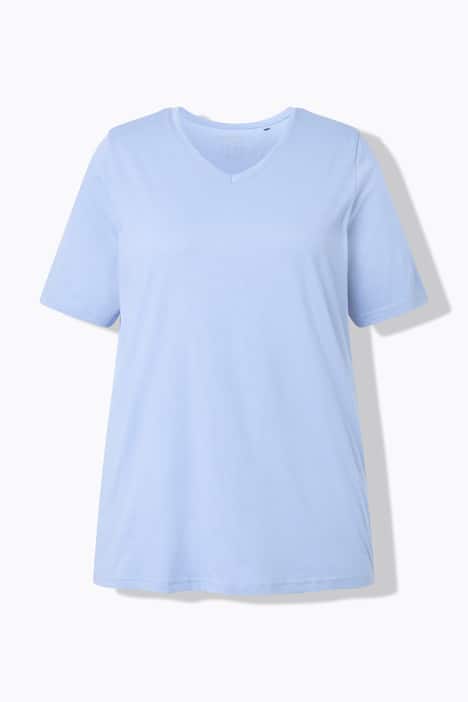 T-shirts, basic, set van 2, V-hals, korte mouwen, biologisch katoen