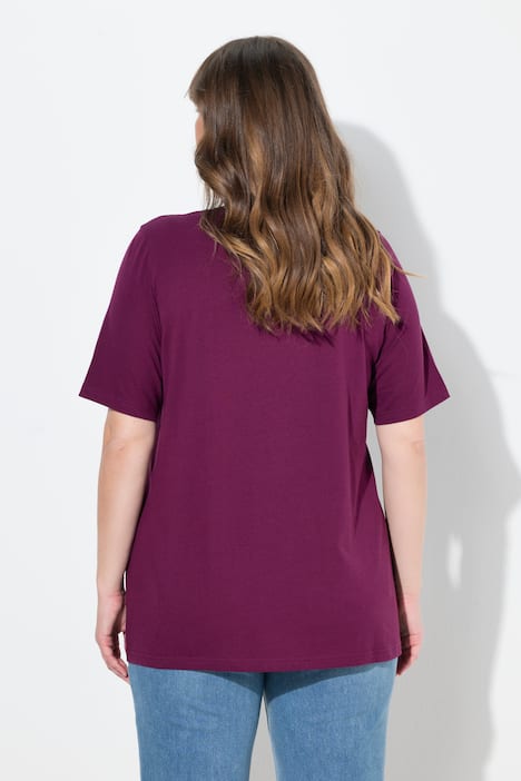 T-shirts, 2-pak, V-udskæring, korte ærmer, økologisk bomuld