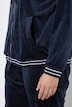 Samtjacke, Rücken-Sonnenmotiv, Kapuze, Rippbündchen