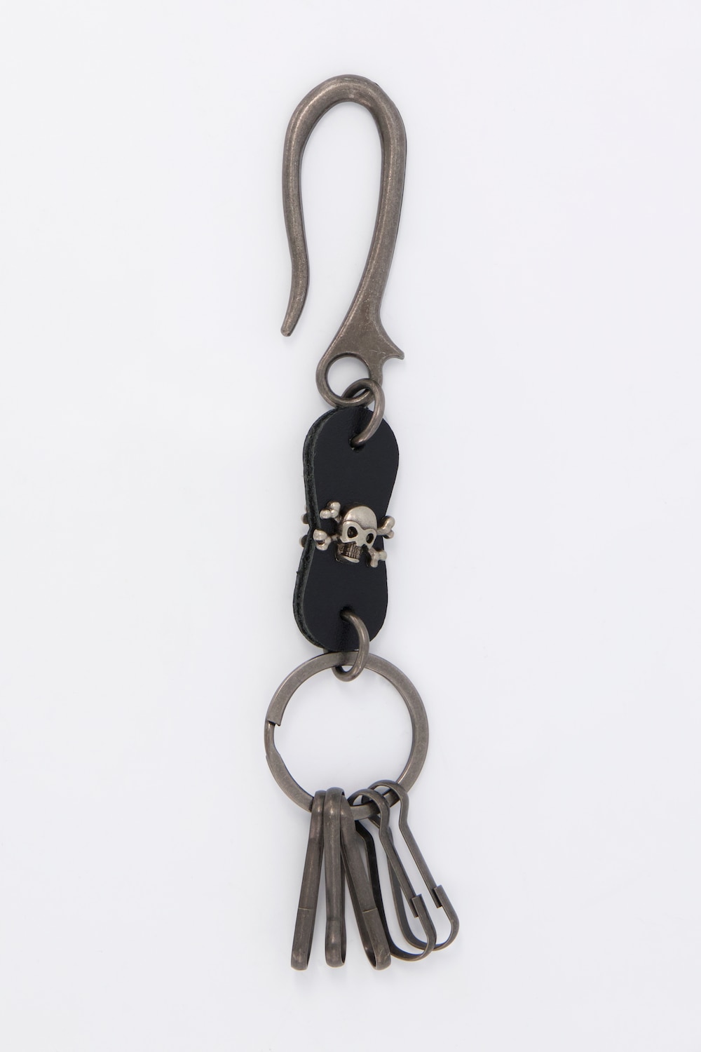 Grote Maten sleutelhanger, Heren, grijs, Maat: One Size, Metallic vezels/Leer, JP1880