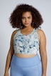 sportbeha, band onder de buste, racerback, marmer print