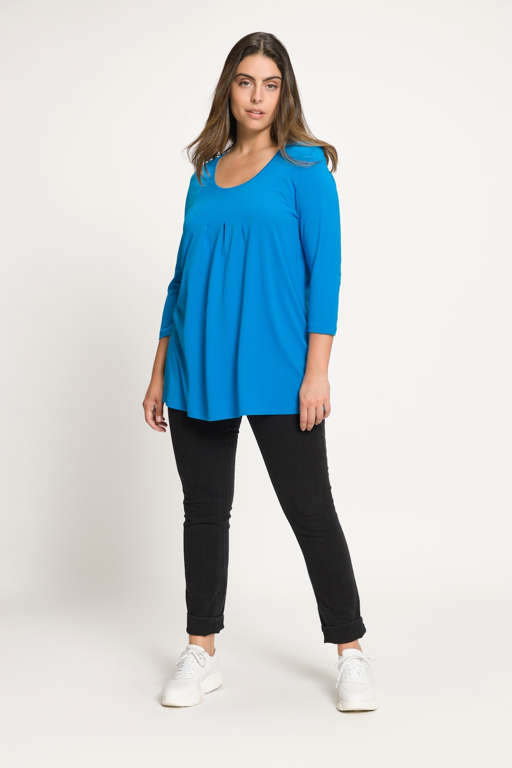 Grote Maten shirt, Dames, turquoise, Maat: 46/48, Ulla Popken