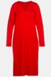 Chiffon Accent V-Neck Stretch Ponte Knit Dress