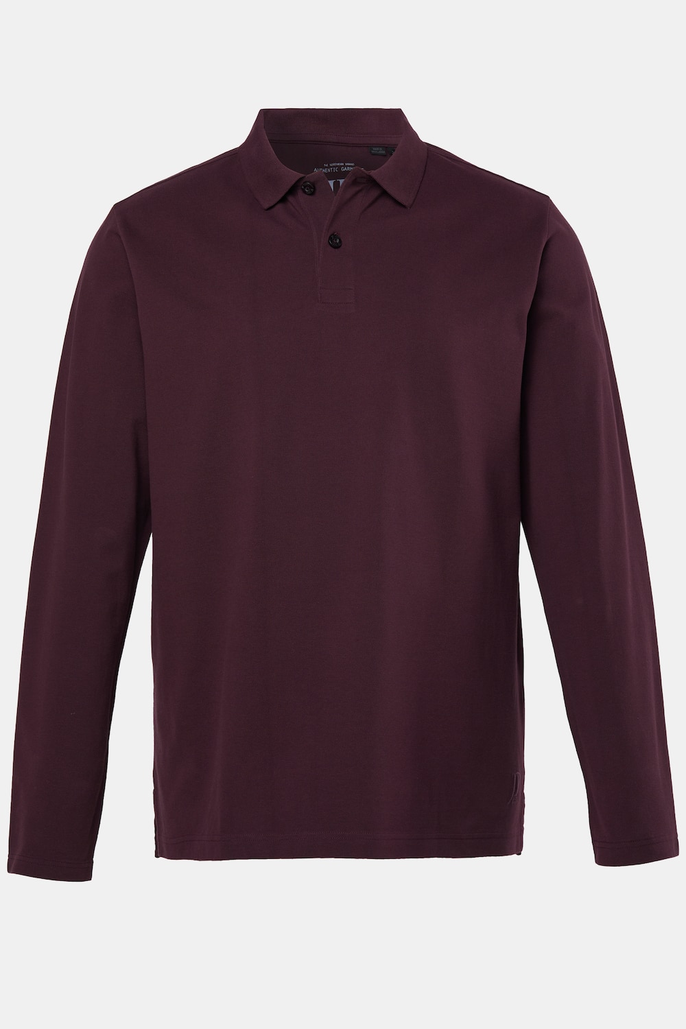 poloshirt, basic, lange mouwen, piqué, tot 8XL