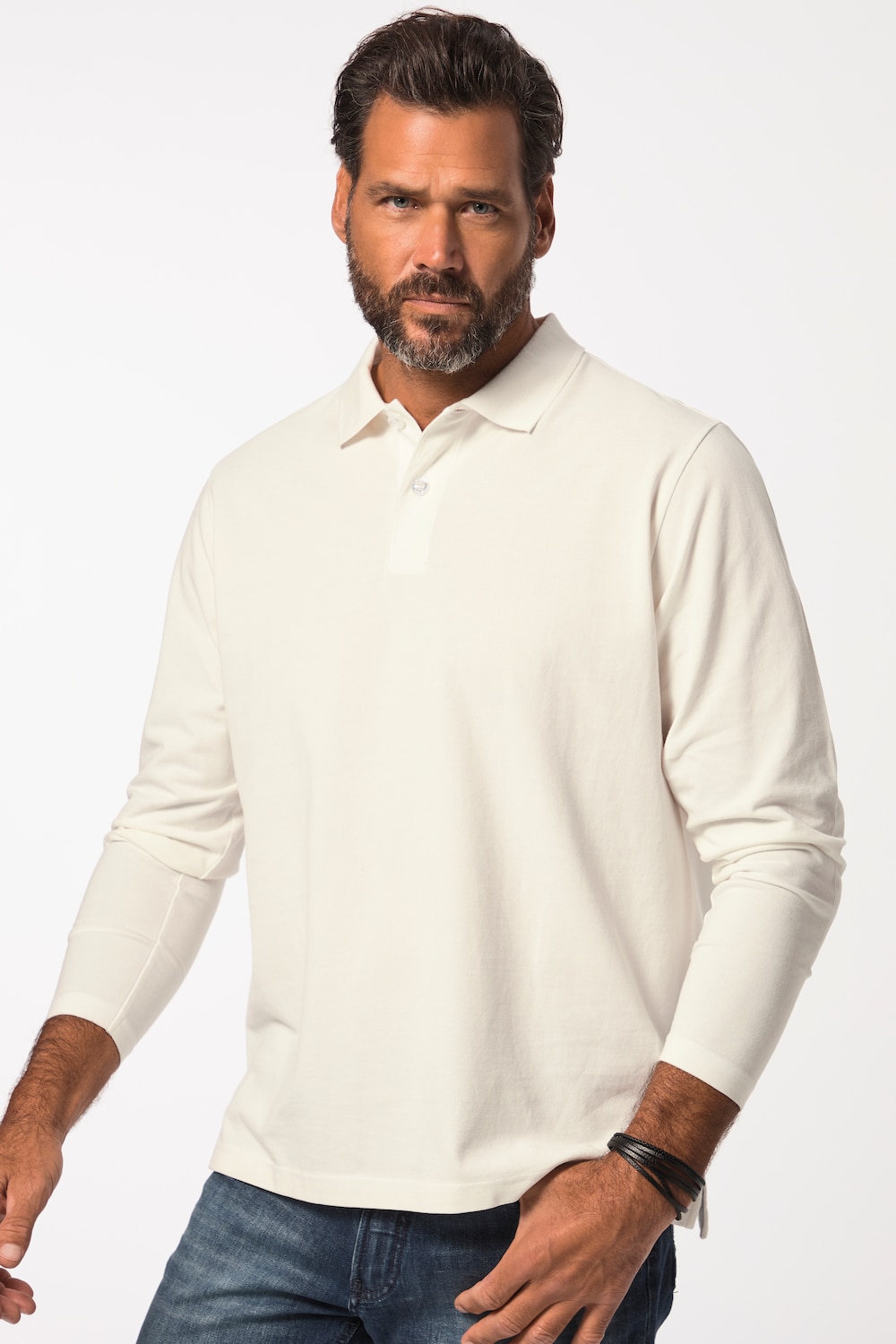 Große Größen Poloshirt, Herren, beige, Größe: 5XL, Baumwolle, JP1880