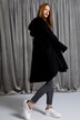 poncho, wol, oversized, capuchon, lange mouwen