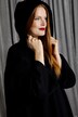 poncho, wol, oversized, capuchon, lange mouwen
