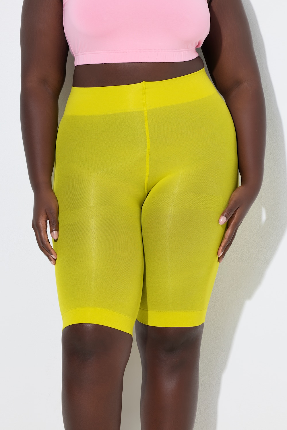 Panty-fietsbroek, 80 den, dijbeenbescherming, knielang