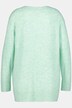 Pullover, Ziernaht, Oversized, V-Ausschnitt, Langarm