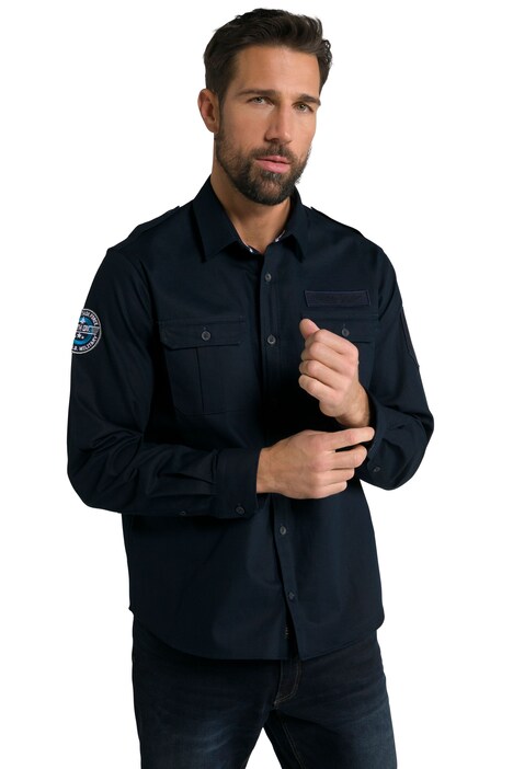 Košile, svrchní, nášivky, dlouhé rukávy, Modern střih