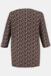 T-shirt, dekolt a la tunika, rękawy 3/4, drobny wzór