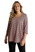 Tričko, vzorované, A střih, tunikový výstřih, 3/4 rukávy