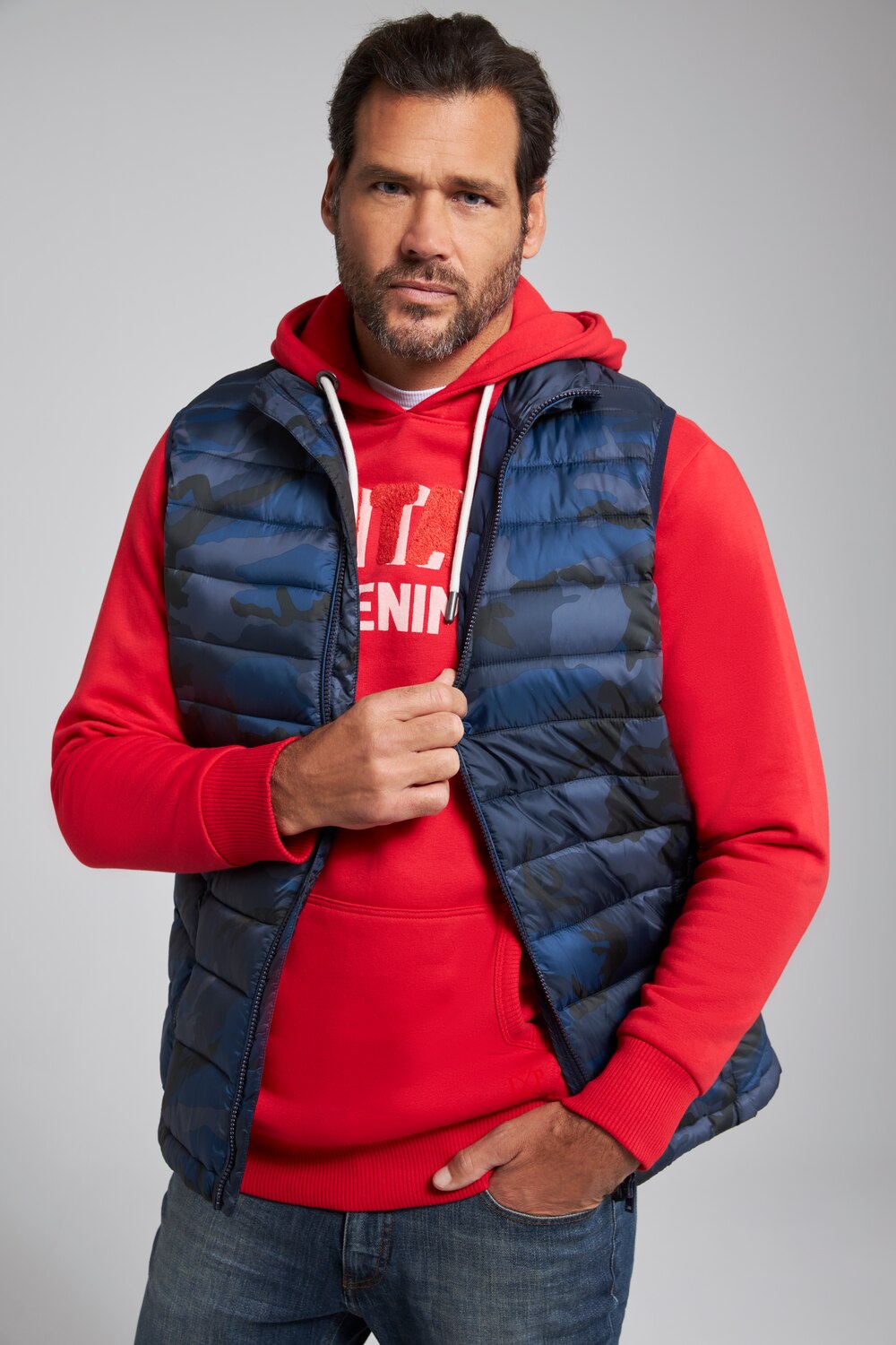 Grote Maten bodywarmer, Heren, blauw, Maat: 3XL, Polyester, JP1880