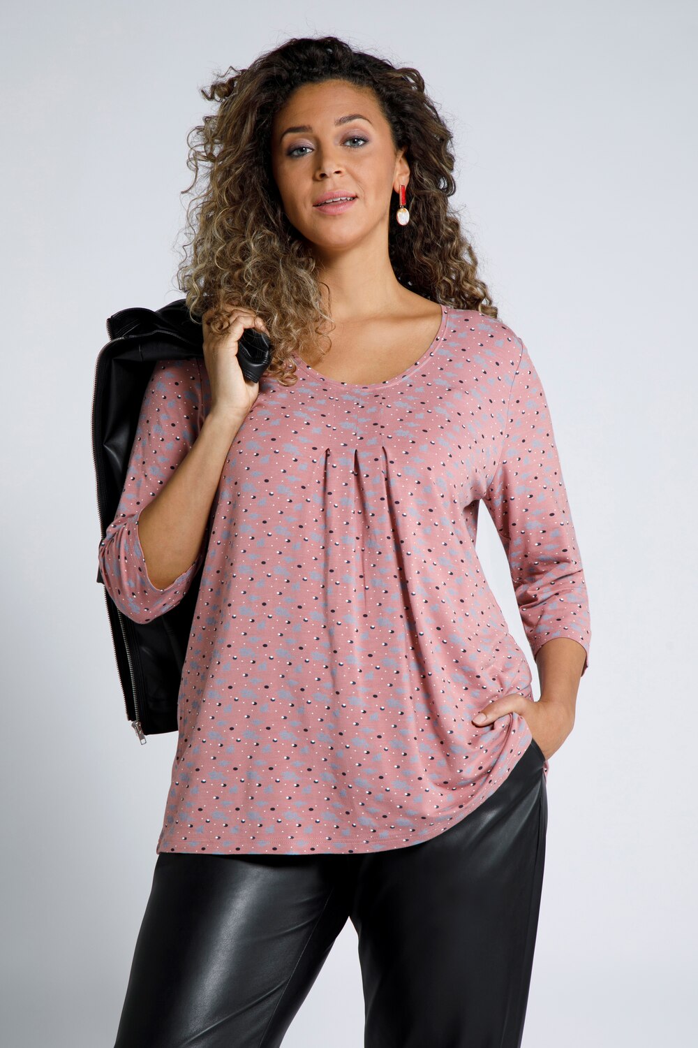 Grote Maten shirt, Dames, rood, Maat: 50/52, Viscose, Ulla Popken