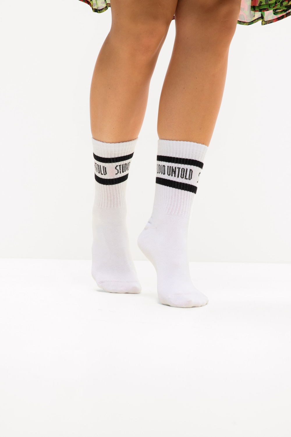 Große Größen Statement Socken, Damen, weiß, Größe: 39-42, Baumwolle/Synthetische Fasern, Studio Untold