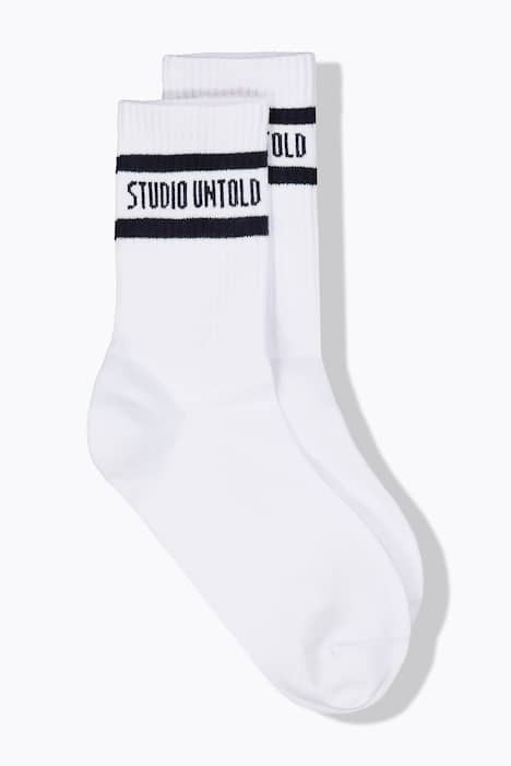 Statement Socken, gerippt, Logo