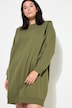 Sweatkleid, oversized, betonte Schultern