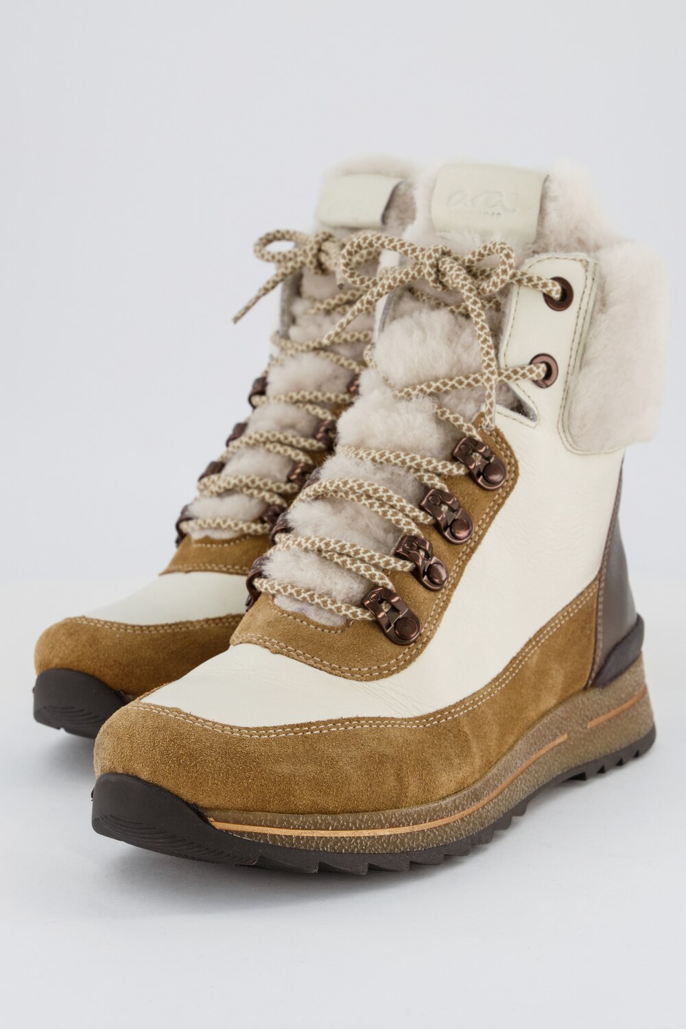 Grote Maten ara leren boots, Dames, geel, Maat: 38, Leer/Overige, Ulla Popken