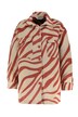 Košilová bunda, oversize, dlouhé rukávy, zebra potisk