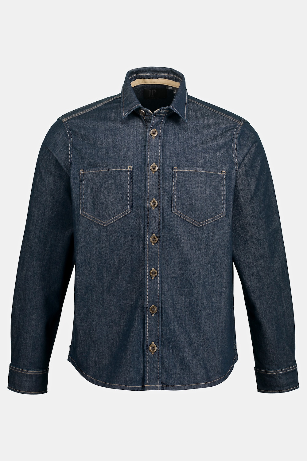 Grote Maten jeans overhemd FLEXNAMIC®, Heren, blauw, Maat: 7XL, Katoen, JP1880