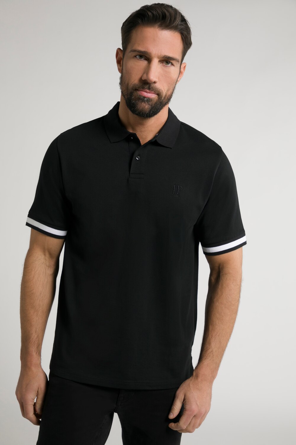 Grote Maten poloshirt, Heren, zwart, Maat: 4XL, Katoen, JP1880