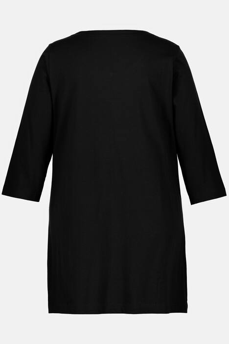 Długi T-shirt z suwakiem