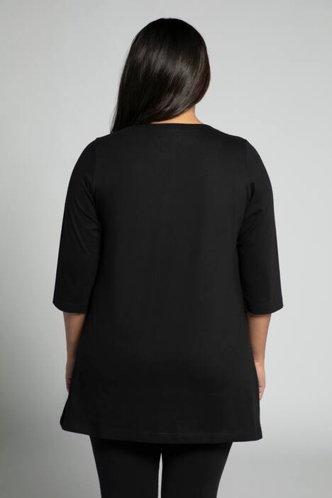 Długi T-shirt z suwakiem