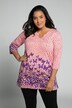 Longshirt, Schmetterling, Tunika-Ausschnitt, 3/4-Arm