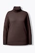 Rollkragenpullover, breite Rippbündchen, Langarm