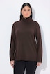 Rollkragenpullover, breite Rippbündchen, Langarm