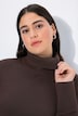 Rollkragenpullover, breite Rippbündchen, Langarm