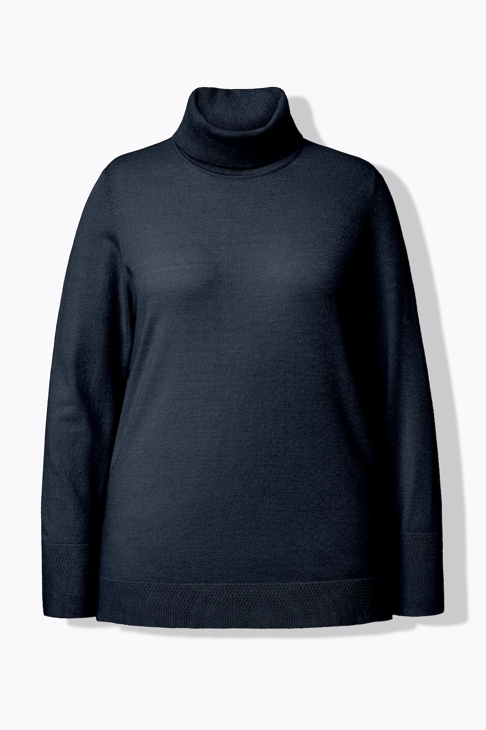 Stora storlekar Polotröja med breda, Dam, blå, storlek: 46/48, Viskos/Polyester/Syntetfibrer, Ulla Popken