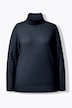 Rollkragenpullover, breite Rippbündchen, Langarm