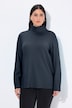 Rollkragenpullover, breite Rippbündchen, Langarm