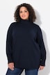 Rollkragenpullover, breite Rippbündchen, Langarm