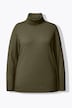 Rollkragenpullover, breite Rippbündchen, Langarm
